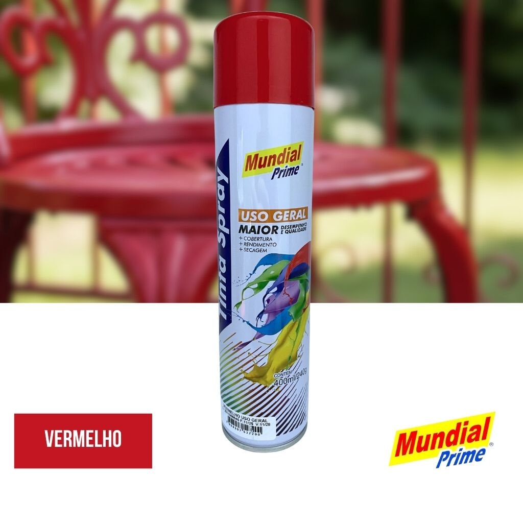 Tinta Spray 400ml Uso Geral Vermelho