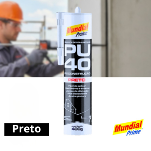 Selante PU40 400g preto Mundial Prime