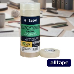 Fita adesiva transparente 12mm x 30 Metros