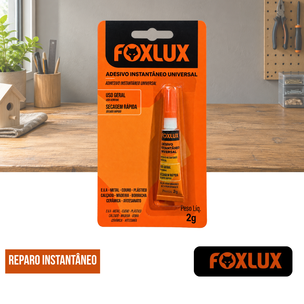 Adesivo Instantâneo Universal 2g Blister 1 unidade