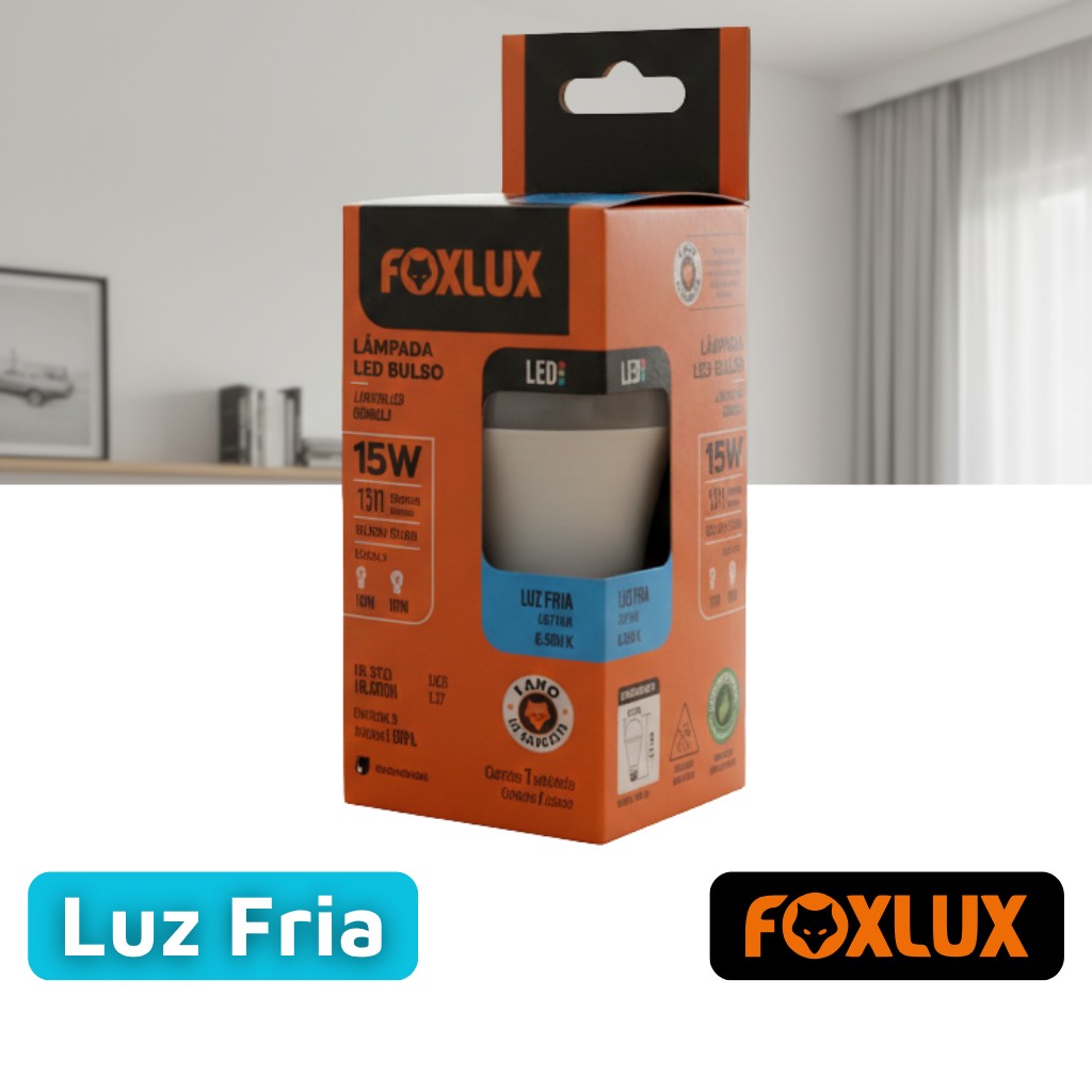 Lâmpada LED Bulbo 15W 6500K Bivolt Branco Frio E27
