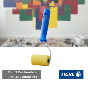 Rolo de Pintura Espuma 5 cm com Cabo Poliester - Tigre