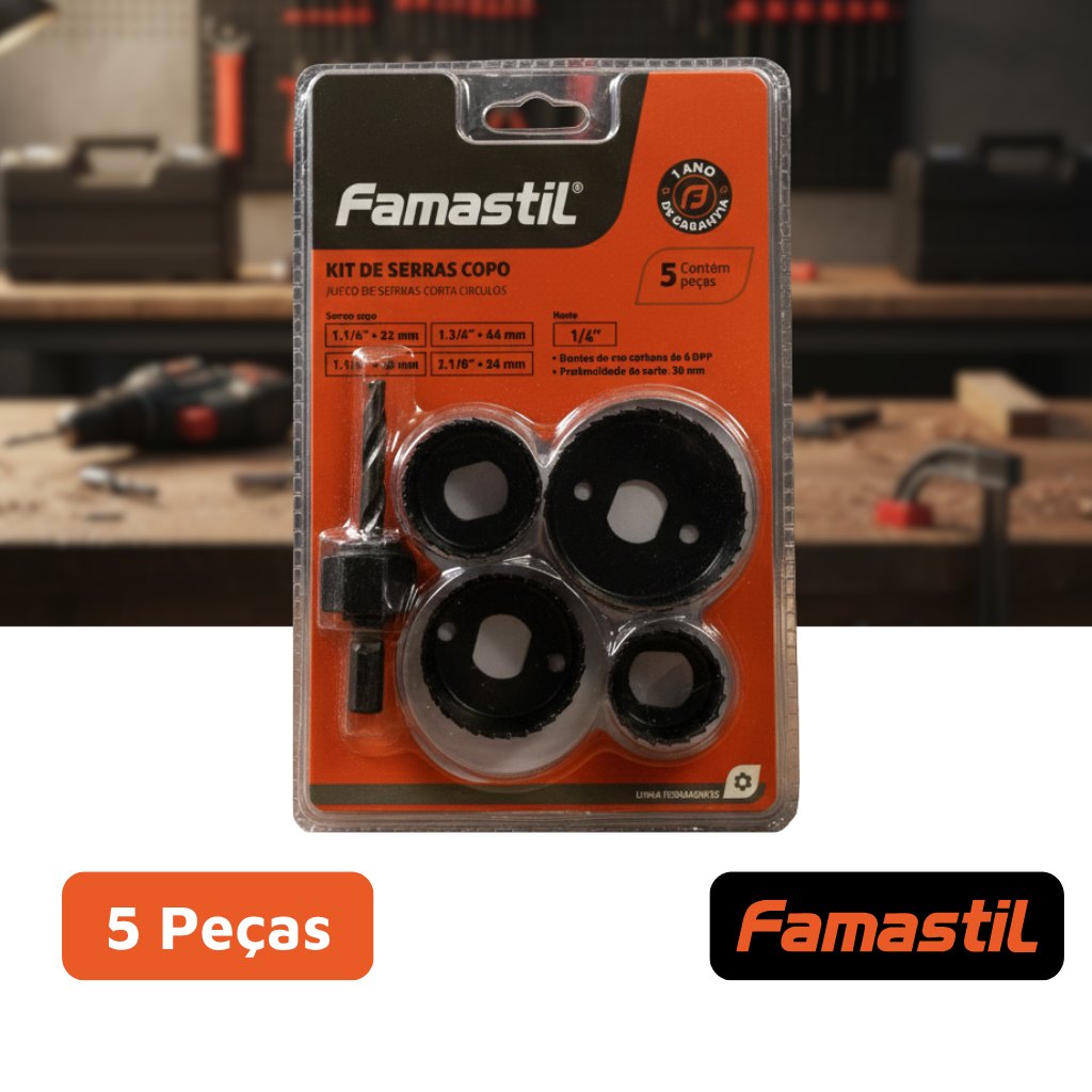 Kit Serra Copo 5 Peças com Haste